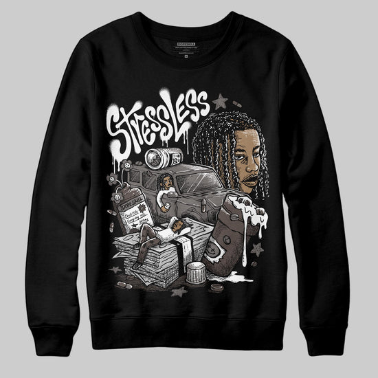 Jordan 4 Retro Cave Stone DopeSkill Sweatshirt Stressless Graphic Streetwear - Black