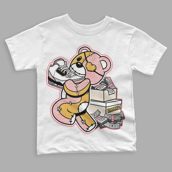 Jordan 3 GS “Red Stardust” DopeSkill Toddler Kids T-shirt Bear Steals Sneaker Graphic Streetwear - White 