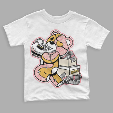 Jordan 3 GS “Red Stardust” DopeSkill Toddler Kids T-shirt Bear Steals Sneaker Graphic Streetwear - White 