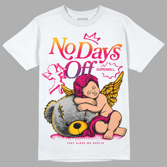 Jordan 3 Retro SP J Balvin Medellín Sunset DopeSkill T-Shirt New No Days Off Graphic Streetwear - White 