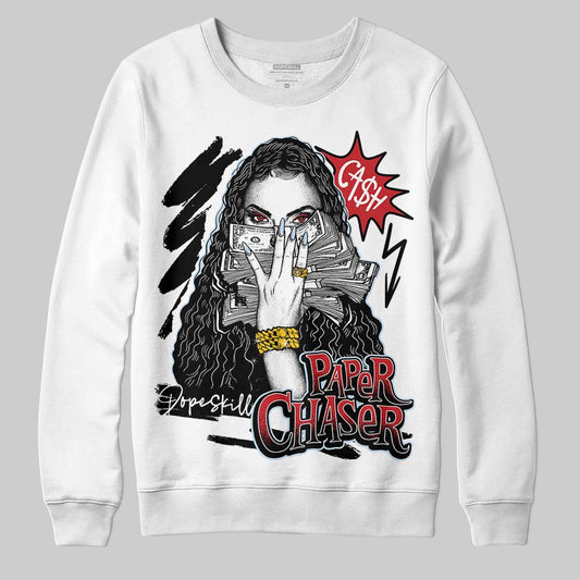 Jordan 5 Retro OG Black Metallic Reimagined DopeSkill Sweatshirt NPC Graphic Streetwear - White