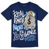 Jordan 1 High OG “First in Flight” DopeSkill Navy T-shirt Real Ones Move In Silence Graphic Streetwear