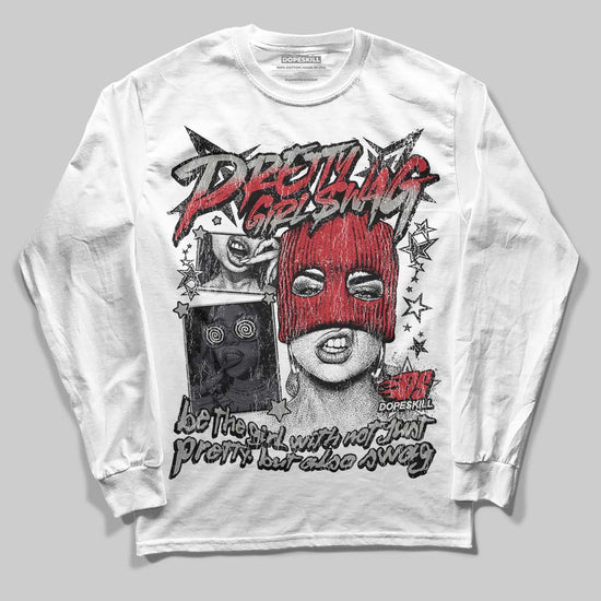 Jordan 3 Retro Black Cat DopeSkill Long Sleeve T-Shirt Pretty Girl Swag Graphic Streetwear - White