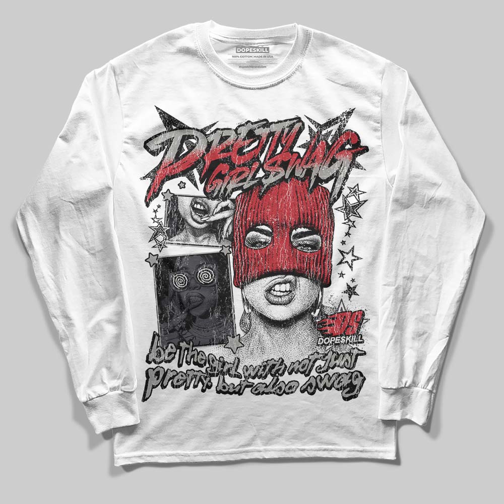 Jordan 3 Retro Black Cat DopeSkill Long Sleeve T-Shirt Pretty Girl Swag Graphic Streetwear - White