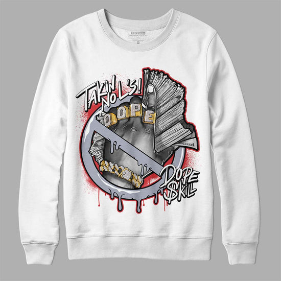 Jordan 4 “Bred Reimagined” DopeSkill Sweatshirt Takin No L's Graphic Streetwear - White 