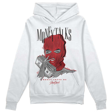 Jordan 12 “Red Taxi” DopeSkill Hoodie Sweatshirt Money Talks Graphic Streetwear - White