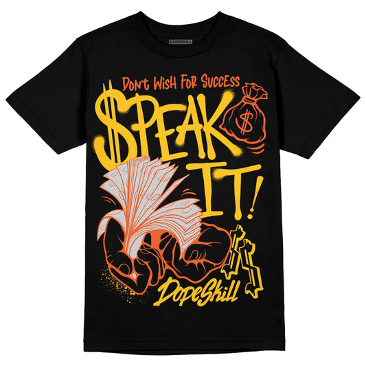 Yellow Sneakers DopeSkill T-Shirt Speak It Graphic Streetwear - Black