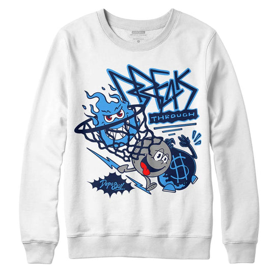 Jordan Spiz’ike Low “White/Obsidian” DopeSkill Sweatshirt Break Through Graphic Streetwear - White