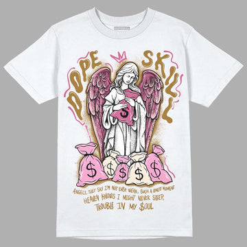 Dunk Low Just Do It “Bronzine/Playful Pink” DopeSkill T-Shirt Angels Graphic Streetwear - White