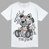 Jordan 1 Retro Low OG Black Cement DopeSkill T-Shirt Smile Through The Pain Graphic Streetwear - White 