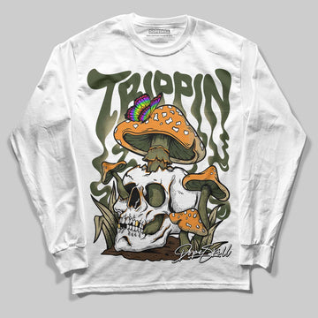 Olive Sneakers DopeSkill Long Sleeve T-Shirt Trippin Graphic Streetwear - White