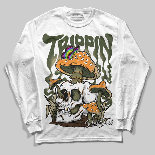 Olive Sneakers DopeSkill Long Sleeve T-Shirt Trippin Graphic Streetwear - White