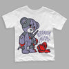 Jordan 5 Retro Low Indigo Haze DopeSkill Toddler Kids T-shirt Broken Heart Graphic Streetwear - White