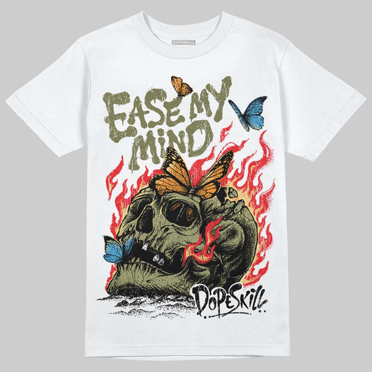 Olive Sneakers DopeSkill T-Shirt Ease My Mind Graphic Streetwear - White