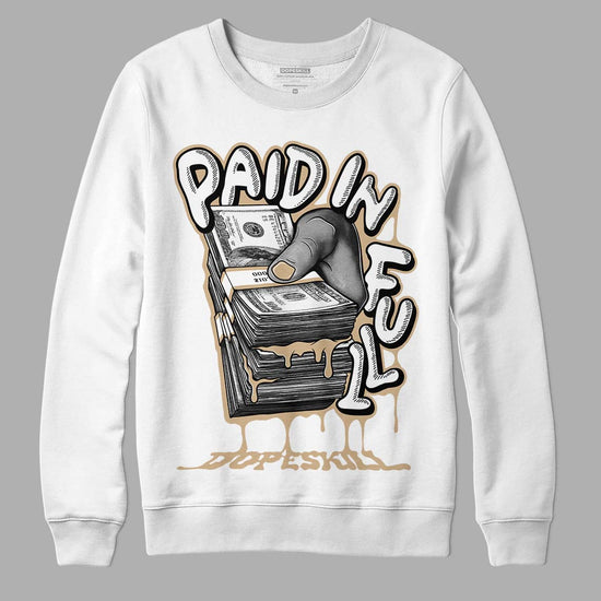 TAN Sneakers DopeSkill Sweatshirt Paid In Full Graphic Streetwear - White