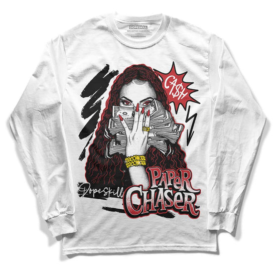 Jordan 12 “Red Taxi” DopeSkill Long Sleeve T-Shirt NPC Graphic Streetwear - White