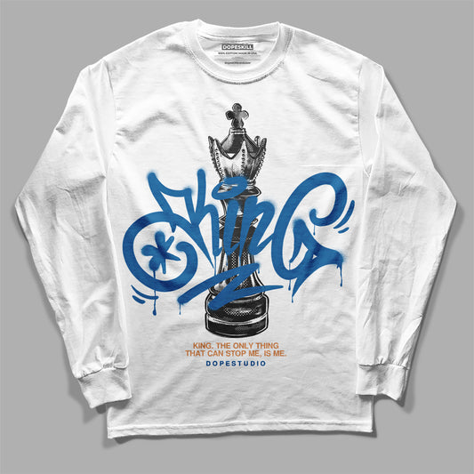 Jordan 3 Retro Wizards DopeSkill Long Sleeve T-Shirt King Chess Graphic Streetwear - White