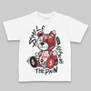 Jordan 4 “Flight Club” DopeSkill Toddler Kids T-shirt Smile Through The Pain Graphic Streetwear - White