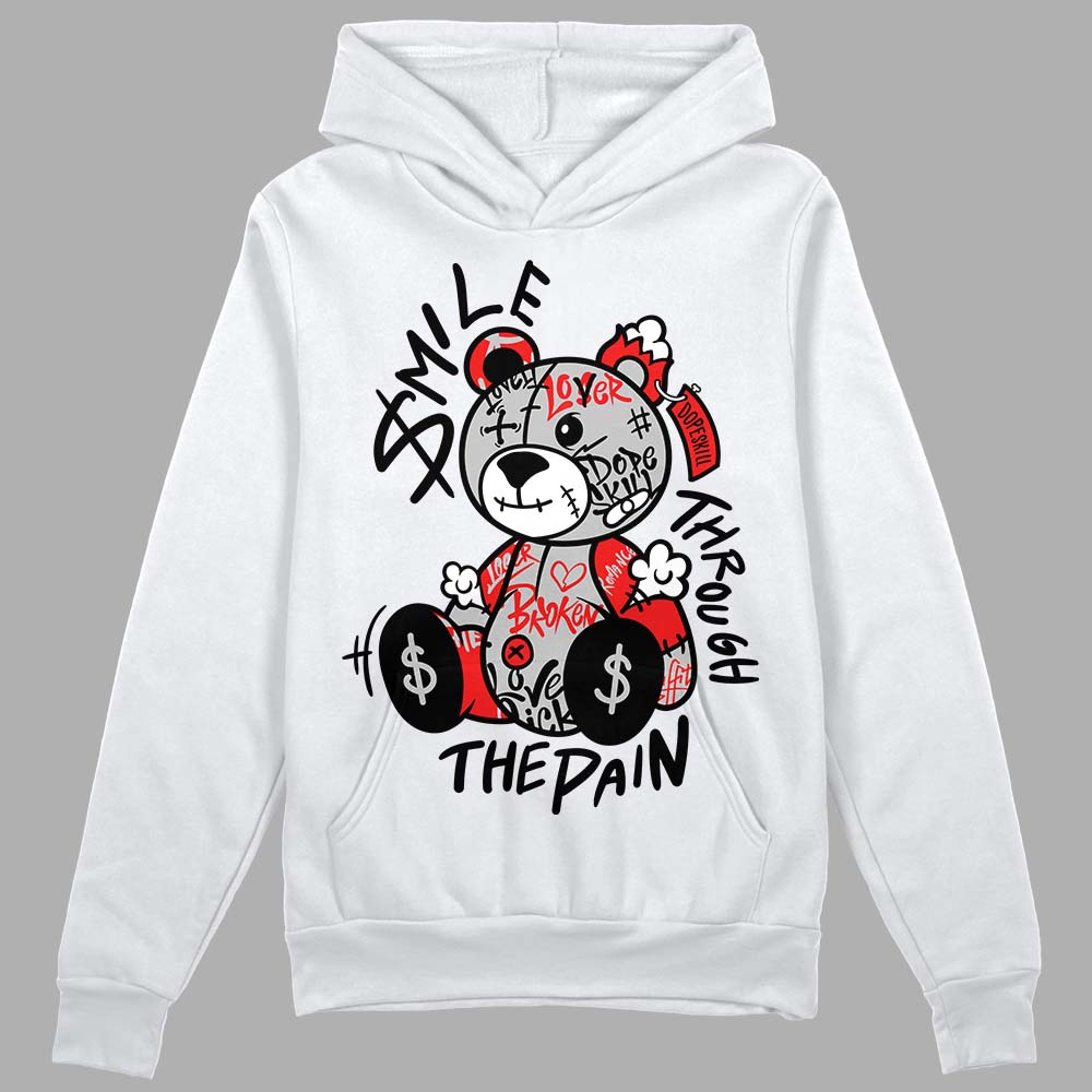 Jordan Spizike Low Bred DopeSkill Hoodie Sweatshirt Smile Through The Pain Graphic Streetwear - White 