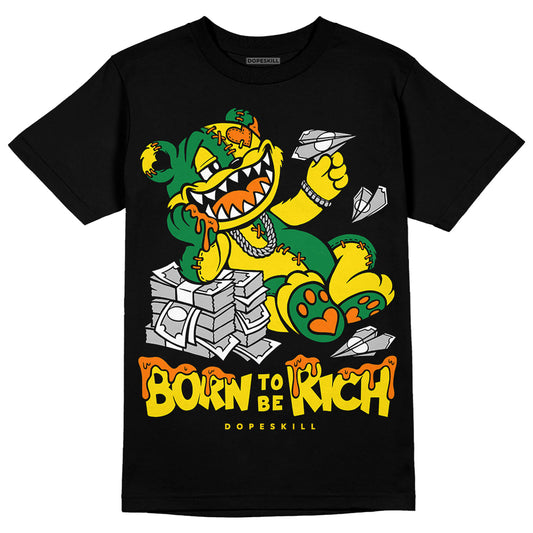 Dunk Low Reverse Brazil DopeSkill T-Shirt Born To Be Rich Graphic Streetwear  - Black