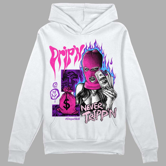 Pink Sneakers DopeSkill Hoodie Sweatshirt Drip'n Never Tripp'n Graphic Streetwear - White