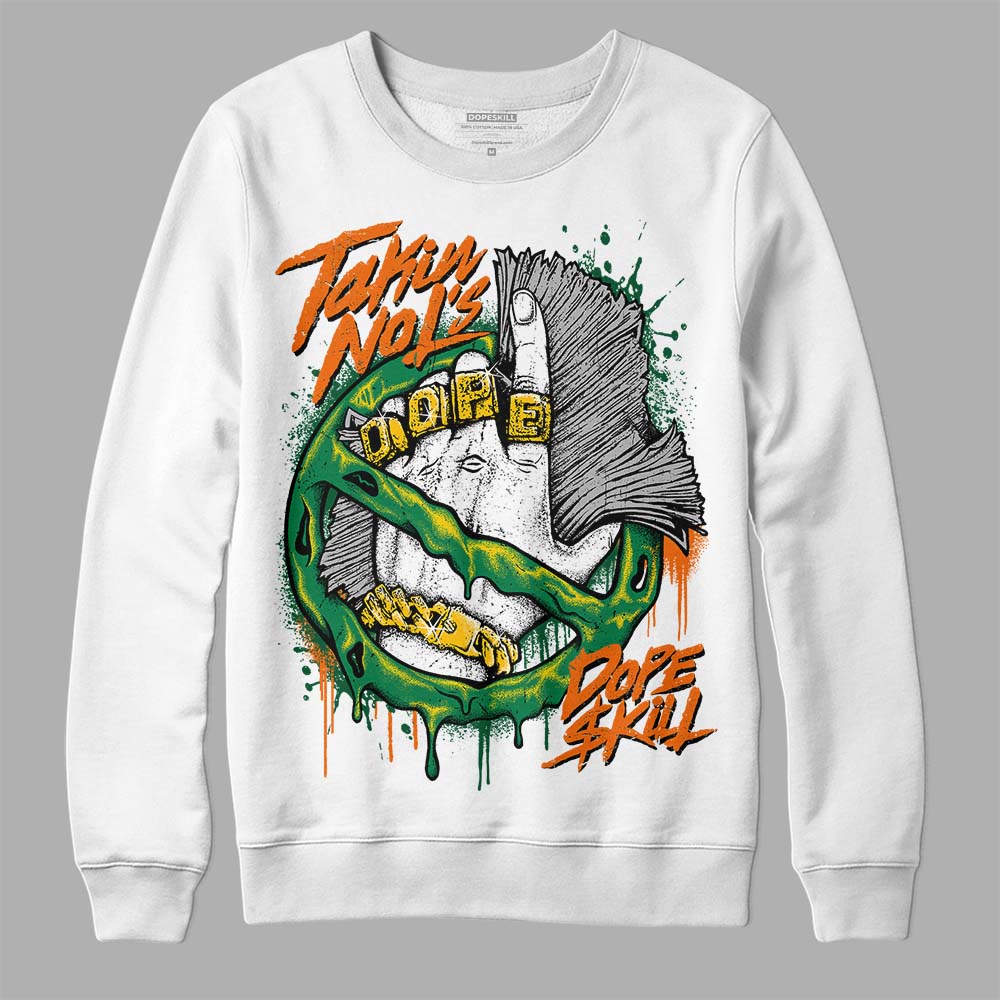 Green Sneakers DopeSkill Sweatshirt Takin No L's Graphic Streetwear - White 