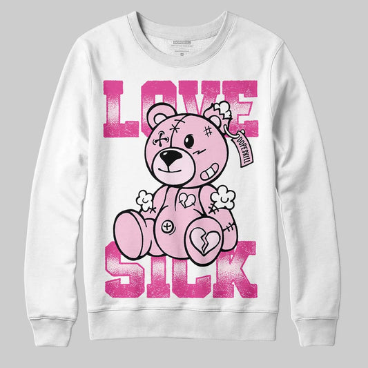 Dunk Low GS 'Triple Pink' DopeSkill Sweatshirt Love Sick Graphic Streetwear - White 