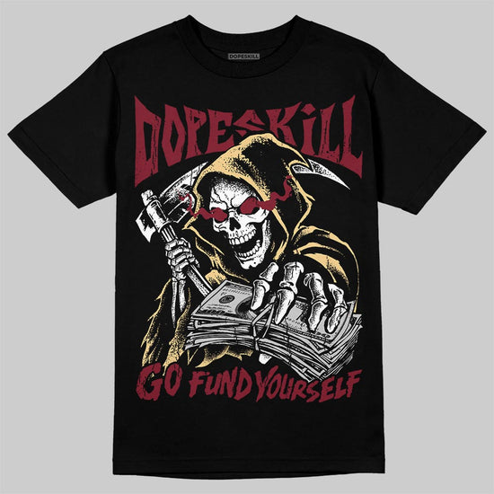 Jordan 3 PRM "Bin 23" DopeSkill T-Shirt Go Fund Yourself Graphic Streetwear - Black