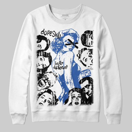 Jordan 1 Low Travis Scott x Fragment DopeSkill Sweatshirt Built Different Graphic Streetwear - White