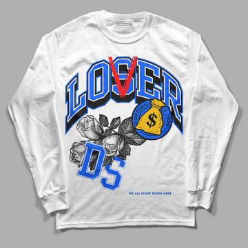 Royal Blue Sneakers DopeSkill Long Sleeve T-Shirt Loser Lover Graphic Streetwear - White