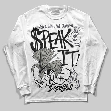 Jordan 3 Retro Black Cat DopeSkill Long Sleeve T-Shirt Speak It Graphic Streetwear - White