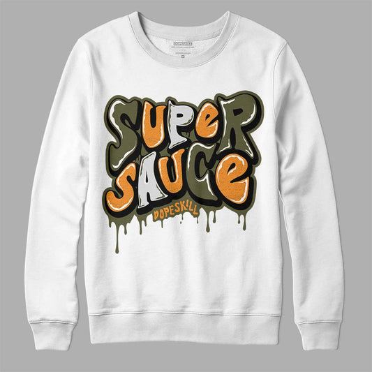 Jordan 5 “Olive” DopeSkill Sweatshirt Super Sauce Graphic Streetwear - White 