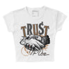 Jordan 3 Retro Palomino DopeSkill Women's Crop Top Trust No One Graphic Streetwear - White