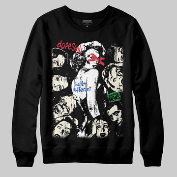 Jordan 11 Retro 285 Atlanta DopeSkill Sweatshirt Built Different Graphic Streetwear - Black