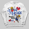 Royal Blue Sneakers DopeSkill Long Sleeve T-Shirt New Love Heals Graphic Streetwear - White