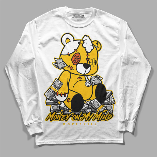 Yellow Sneakers DopeSkill Long Sleeve T-Shirt MOMM Bear Graphic Streetwear - White