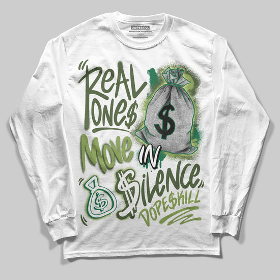 Foamposite Pro 'Pine Green' DopeSkill Long Sleeve T-Shirt Real Ones Move In Silence Graphic Streetwear - White
