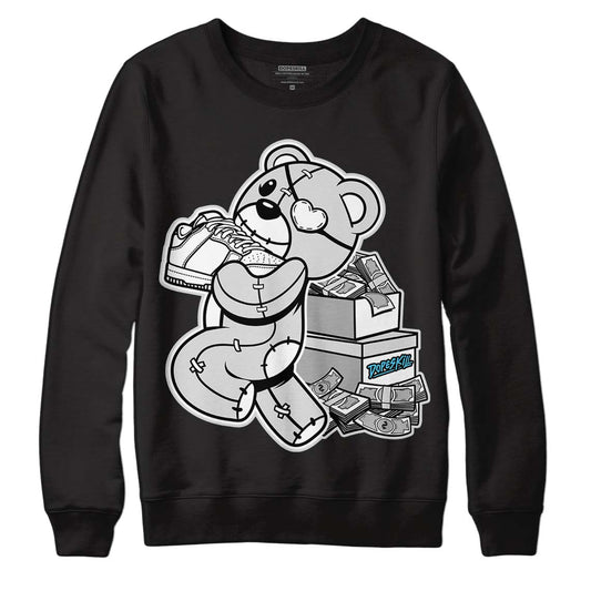 Dunk Low ‘Pure Platinum’ DopeSkill Sweatshirt Bear Steals Sneaker Graphic Streetwear - Black