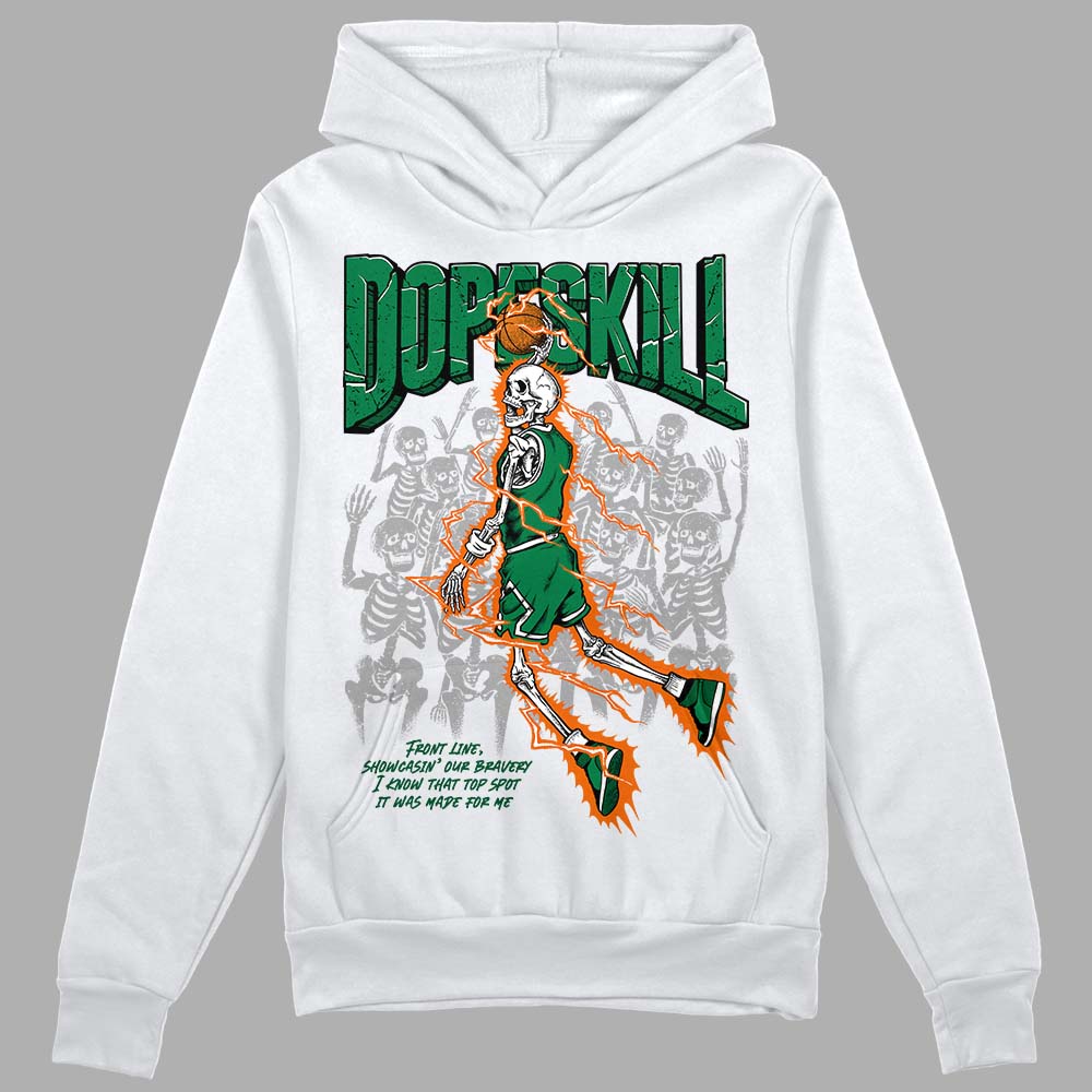 Green Sneakers DopeSkill Hoodie Sweatshirt Thunder Dunk Graphic Streetwear - White 