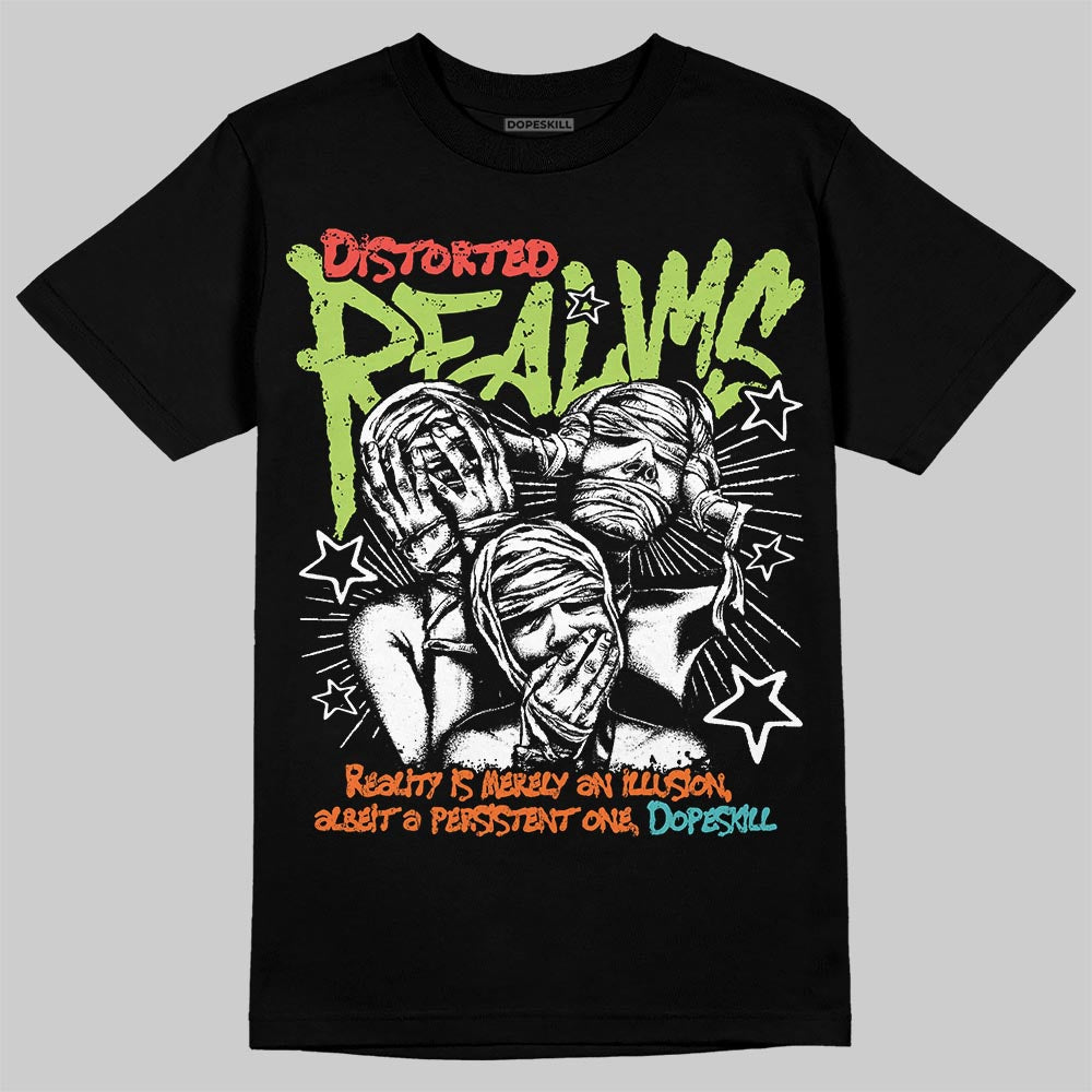 Max 95 Big Bubble Multi-Color DopeSkill T-Shirt Distorted Realms Graphic Streetwear - Black