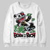 Jordan 5 Retro OG Black Metallic Reimagined DopeSkill Sweatshirt Born To Be Rich Graphic Streetwear - White