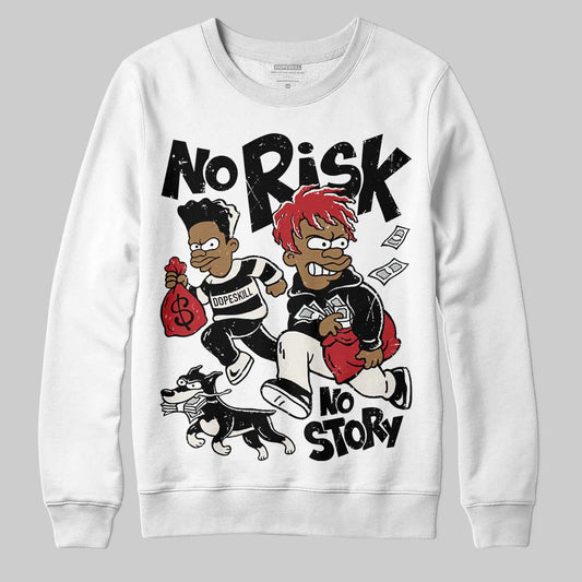 Nigel Sylvester x Jordan 1 Low OG “Nitro” DopeSkill Sweatshirt No Risk No Story Graphic Streetwear - White