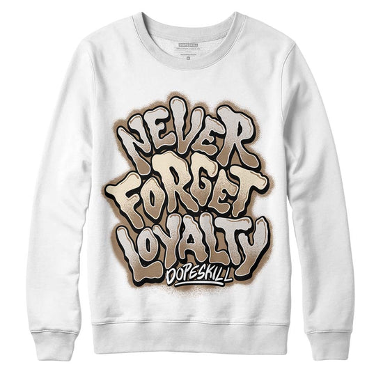 Jordan 5 SE “Sail” DopeSkill Sweatshirt Never Forget Loyalty Graphic Streetwear - White