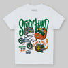 Green Sneakers DopeSkill Toddler Kids T-shirt Study Hard Graphic Streetwear - White