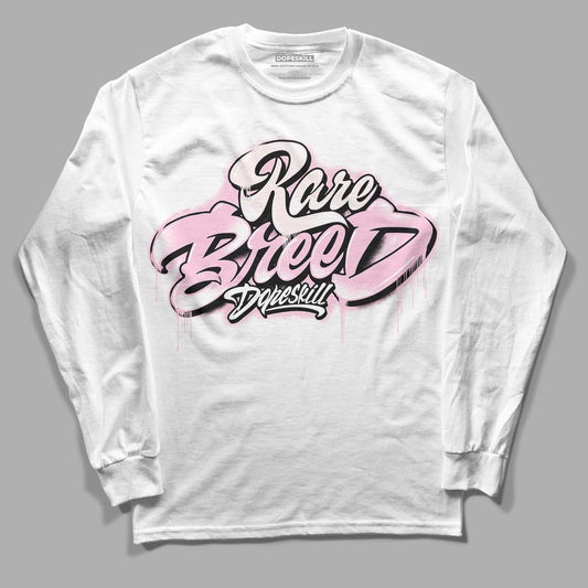 Dunk Low LX Pink Foam DopeSkill Long Sleeve T-Shirt Rare Breed Type Graphic Streetwear - White 