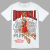 Jordan 3 Retro Fire Red DopeSkill T-Shirt Thunder Dunk Graphic Streetwear - White 