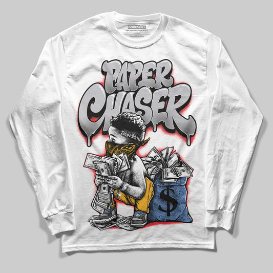 Grey Sneakers DopeSkill Long Sleeve T-Shirt Paper Chaser Boy Graphic Streetwear - White