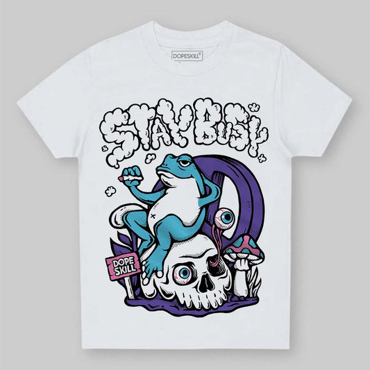 Jordan 8 Retro 'Aqua' 2025 DopeSkill Toddler Kids T-shirt Stay Busy Graphic Streetwear - White