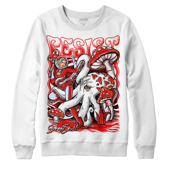 Jordan 11 Retro Cherry DopeSkill Sweatshirt Resist Graphic Streetwear - White