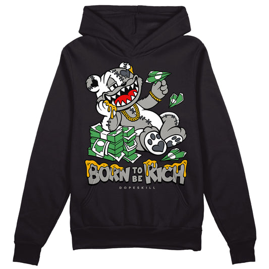 Jordan 11 Cool Grey DopeSkill Hoodie Sweatshirt Born To Be Rich Graphic Streetwear - Black